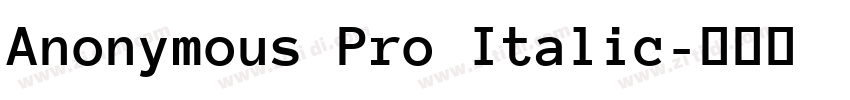 Anonymous Pro Italic字体转换